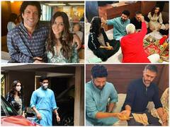 Diwali 2021: Shibani Dandekar और Farhan Akhtar एक्सेल ऑफिस की दिवाली पूजा में हुए शामिल, फरहान ने शिबानी को लगाया टीका