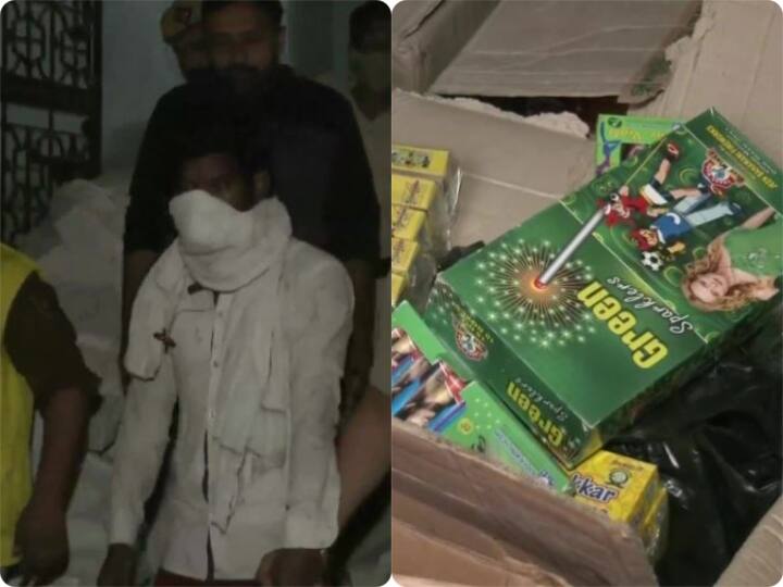 Delhi Police seized a huge quantity of firecrackers in the Mahavir Bazar area of Sadar Bazar Diwali 2021 से पहले दिल्ली पुलिस को मिली बड़ी सफलता, सदर बाजार से 850 किलोग्राम पटाखे जब्त
