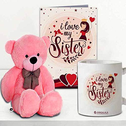 Saugat Traders Rakhi Gift for Younger Sister - Soft Teddy Bear - Chocolate  Basket Hamper for Girls - Raksha Bandhan Combo Gift Set - Birthday Gift for  Sister, Kid Girls : Amazon.in: