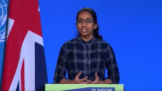 Indian Girl in Glasgow: COP26 सम्मेलन में भारत की बेटी का दमदार भाषण, पीएम मोदी समेत कई देशों के नेता थे मौजूद