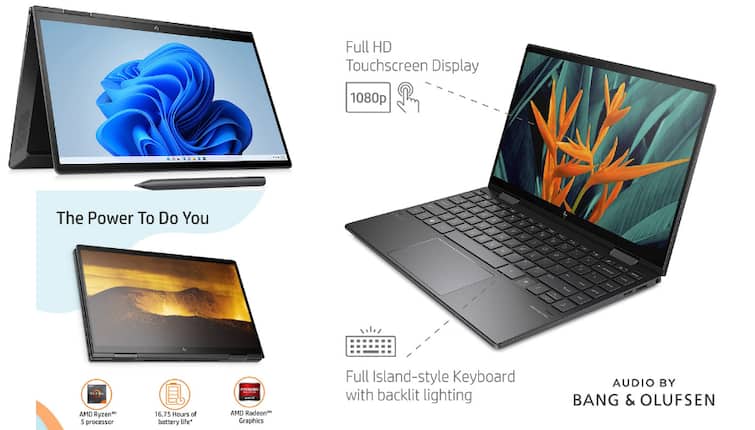 Amazon Diwali Offer On HP Laptop Buy HP Envy x360 Ryzen 5 4500U 13.3-inch Laptop Online Best Brand Laptop Deal Buy Touch screen Laptop On Amazon Amazon Laptop Diwali Deal: HP के इस टच स्क्रीन लैपटॉप में मिलेगा लैपटॉप और टैबलेट दोनों का कॉम्बिनेशन, एमेजॉन की सेल में पूरे 35 हजार तक का डिस्काउंट