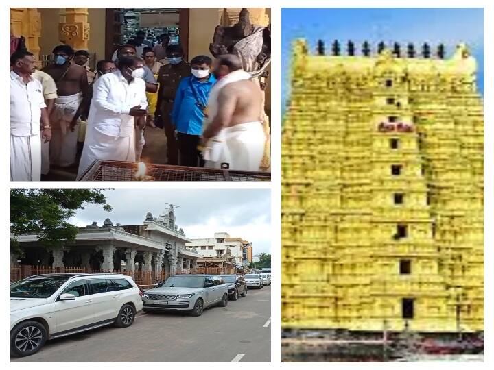 Special Permission to Lyca Subaskaran, Allowed luxury caravan at door step Rameswaram Ramanathaswamy Temple sparks controversy ராமேஸ்வரம் கோயிலில் லைக்கா ஓனருக்கு சிறப்பு அனுமதி’ கைகளை பிடித்து அழைத்துச் சென்ற பாமக தலைவர் ஜி.கே.மணி..!