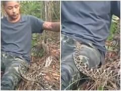 viral Video: अचानक शख्स की गोद में आकर बैठा सांप, जानें फिर क्या हुआ?