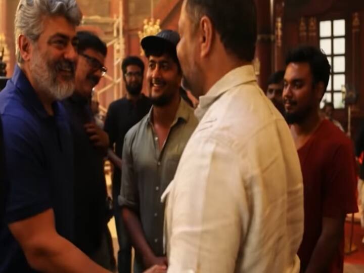 thala ajith visits marakar set - viral video Watch  Video | மோகன்லாலின் மரக்கார் செட்டுக்கு தல அஜித் சர்ப்ரைஸ் விசிட்... வைரல் வீடியோ