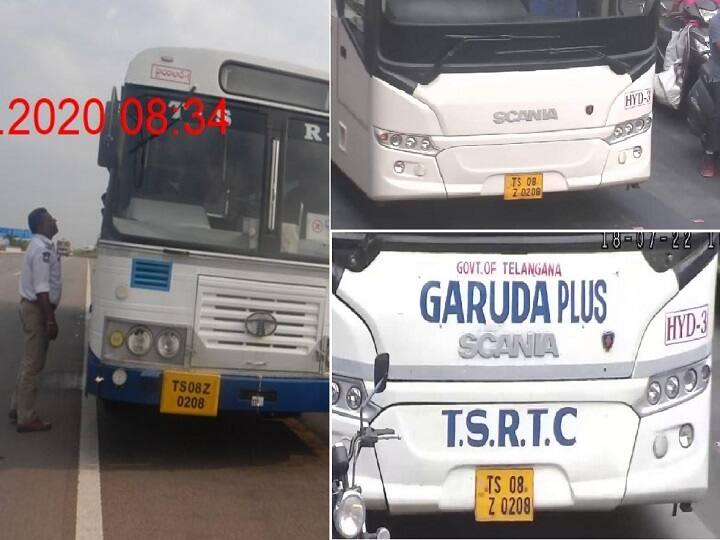 Three TSRTC Buses found with Single Registration Number in Hyderabad Limits Hyderabad: ఇదెక్కడి చోద్యం!! ఒకే నెంబరుతో మూడు ఆర్టీసీ బస్సులు.. ఎలా బయటపడిందో తెలుసా?