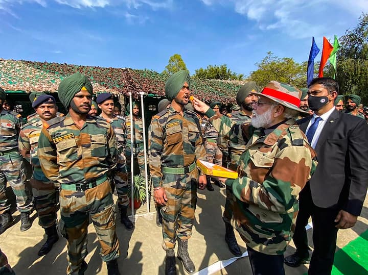 PM also said that spending Diwali with the Armed Forces, for him, is in the same spirit as to celebrate Diwali with his family. He said, that is why, he has spent all his Diwali with the armed forces at the border after assuming constitutional post. (Image: PTI)