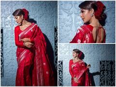In Pics: जैकलीन फर्नांडिस ने दिवाली 2021 के मौके पर लाल साड़ी में शेयर की खूबसूरत फोटोज