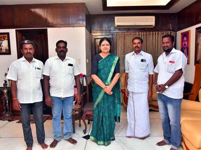 Sasikala celebrates Diwali in Thanjavur after 30 years 30 ஆண்டுகளுக்கு பிறகு தஞ்சாவூரில் தீபாவளி கொண்டாடிய சசிகலா
