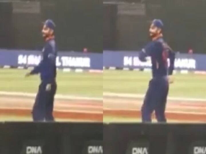 Indian captain Virat Kohli's dance video during India-Afghnistan match goes viral in twitter Watch Video: Happy Birthday கோஹ்லி... சந்தோஷத்தில் க்ரவுண்ட்டில் டான்ஸ் ஆடும் கோலி.. வைரல் வீடியோ..