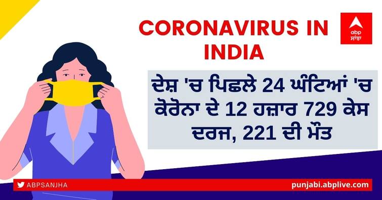 Coronavirus Cases Today: India reports 12,729 new cases and 221 deaths Coronavirus Cases Today 05 Nov: ਦੇਸ਼ 'ਚ ਪਿਛਲੇ 24 ਘੰਟਿਆਂ 'ਚ ਕੋਰੋਨਾ ਦੇ 12 ਹਜ਼ਾਰ 729 ਕੇਸ ਦਰਜ, 221 ਦੀ ਮੌਤ