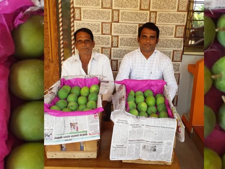 Devgad's first Alphonso mango this season arrives in pune rs 18000 is price of box Hapus Mango : तळकोकणातून देवगड हापूस आंबा पुण्याला रवाना, पेटीचा भाव 18 हजार रुपये