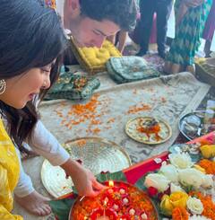 IN PICS | Priyanka Chopra Performs Lakshmi Puja With Husband Nick Jonas
