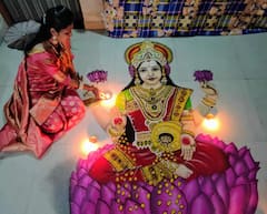 Bhandara : 3D रांगोळीच्या माध्यमातून दिवाळीनिमित्तानं साकारलं माता लक्ष्मीचं सुंदर रूप!