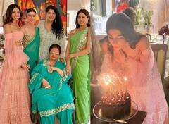 Anil Kapoor Diwali Bash: बर्थडे केक काटकर Khushi Kapoor ने मनाई दिवाली, Janhvi, Arjun Kapoor के साथ दिए पोज