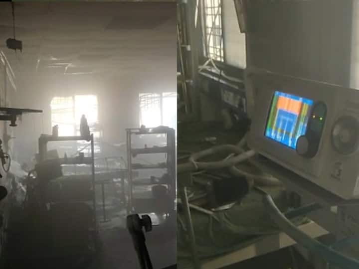 Ahmednagar Hospital Fire Burning death of 11 corona patients Ahmednagar Hospital Fire : अहमदनगर जिल्हा रुग्णालयात 11 कोरोनाबाधितांचा होरपळून मृत्यू, प्रशासनाकडून 5 लाखांची मदत जाहीर