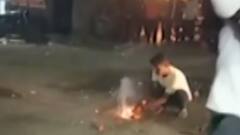 Rajkot :ફટાકડા ફોડતાં યુવકના સળગવા લાગ્યા વાળ, યુવકની હાલત ગંભીર