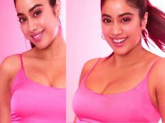 Actress janhvi kapoor | பிங்க் நிற உடையில் ஜொலிக்கும் ஜான்வி கபூர்!