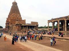 தொடர் விடுமுறை காரணமாக தஞ்சை பெரியகோயிலில் குவியும் சுற்றுலா பயணிகள்...!