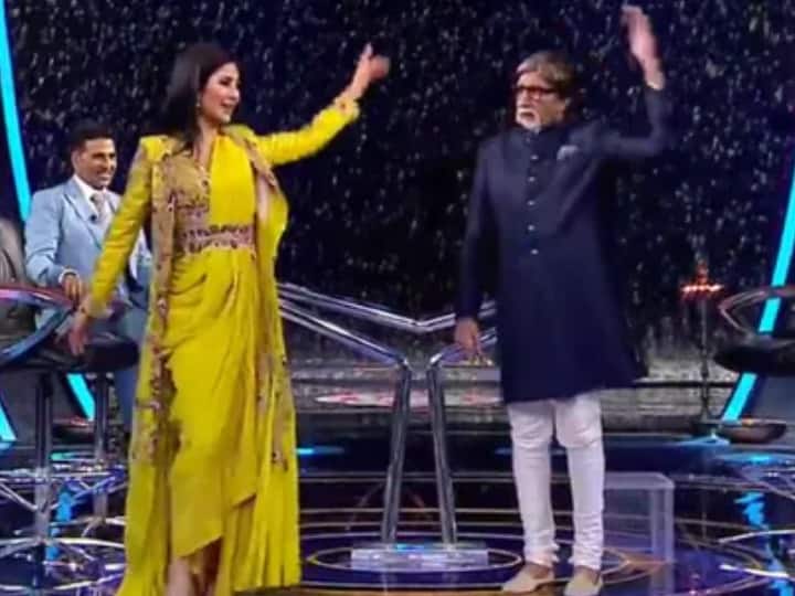 KBC 13: Tip Tip Barsa Paani पर Katrina Kaif के साथ डांस करते हुए छूटे Amitabh Bachchan के पसीने, बोले-'फंसा दिया'