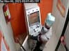 ATM இயந்திரத்தை உடைக்க முயற்சி-பணம் எடுக்க முடியாததால் கடப்பாரையை விட்டு சென்ற திருடன்
