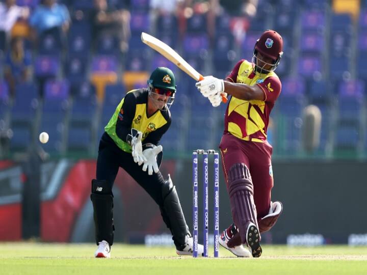 AUS vs WI West Indies set Australia a target of 160 Josh Hazlewood took 4 wickets T20 WC 2021 AUS vs WI: वेस्टइंडीज ने ऑस्ट्रेलिया को 158 रनों का दिया टारगेट, जोश हेजलवुड ने चटकाए 4 विकेट