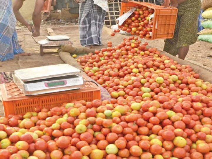 கொட்டும் மழை... வரத்து குறைவு... ஒரு கிலோ தக்காளி ரூ.100க்கு விற்பனை!