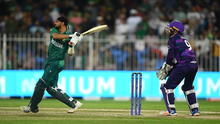 ICC T20 WC 2021: Pakistan given target of 190 runs against Scotland in Match 41 at Sheikh Zayed Stadium PAK vs SCT, 1 Innings Highlight: শোয়েবের ব্যাটে ঝড়, পাকিস্তানের বড় ইনিংস