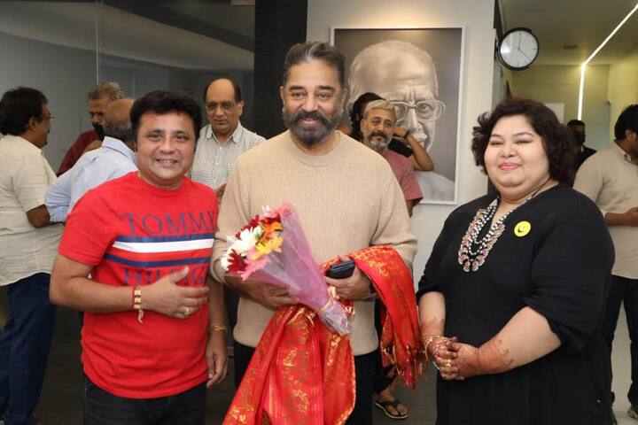 கமல் ஹாசனுடன் ஆர்த்தி மற்றும் கணேஷ்