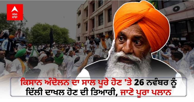 Haryana farmers to propose Parliament March on November 26: Gurnam Singh Chaduni Farmers Protest: ਕਿਸਾਨ ਅੰਦੋਲਨ ਦਾ ਸਾਲ ਪੂਰੇ ਹੋਣ 'ਤੇ 26 ਨਵੰਬਰ ਨੂੰ ਦਿੱਲੀ ਦਾਖਲ ਹੋਣ ਦੀ ਤਿਆਰੀ, ਜਾਣੋ ਪੂਰਾ ਪਲਾਨ