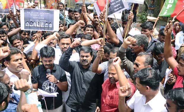 நாம் தமிழர் கட்சி சார்பில் சீமான் தலைமையில் ஏராளமான போராட்டங்கள் நடத்தப்பட்டுள்ளது.