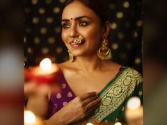 In Pics: नाकात नथ, कपाळावर टिकली...अमृता खानविलकरचं खुललं सौंदर्य