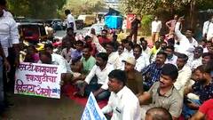 Thane Protest : ठाण्यातील खोपट आगार बंद! राज्यभरातील एसटी आंदोलनात खोपट आगार कर्मचाऱ्यांचाही समावेश