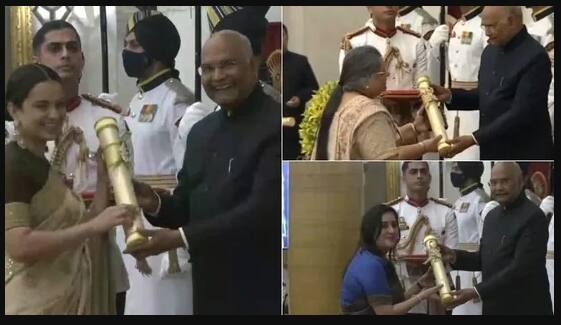 Padma Awards: Sushma Swaraj, PV Sindhu, Kangana Ranaut receive India's highest civilian honours Padma Awards: ਰਾਸ਼ਟਰਪਤੀ ਵੱਲੋਂ 141 ਲੋਕਾਂ ਨੂੰ ਪਦਮ ਐਵਾਰਡ, ਜੇਤਲੀ ਤੇ ਸੁਸ਼ਮਾ ਸਵਰਾਜ ਨੂੰ ਮਰਨ ਉਪਰੰਤ ਪਦਮ ਵਿਭੂਸ਼ਣ