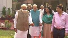 LK Advani Birthday: বাড়ি গিয়ে কেক কেটে আডবাণীর জন্মদিন পালন মোদির| Bangla News