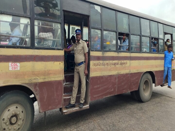 இடஒதுக்கீட்டு கேட்டு அரசு பேருந்துகள் மீது கல்வீச்சு-கடலூரில் காவல்துறை பாதுகாப்புடன் பேருந்துகள் இயக்கம்