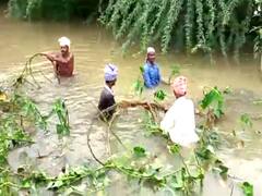 மழை நீரில் மூழ்கிய பயிர்கள்: கால்வாயில் இறங்கி போராடும் விவசாயிகள்!