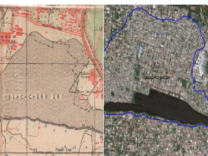 வேளச்சேரியில ஒரு ஏரியவே காணோம்.. எல்லாமே கட்டிடங்கள்.. சாட்டையடி கொடுக்கும் புகைப்படம்! If you build your home inside a lake, your home will fill up -- not flood வேளச்சேரியில ஒரு ஏரியவே காணோம்.. எல்லாமே கட்டிடங்கள்.. சாட்டையடி கொடுக்கும் புகைப்படம்!