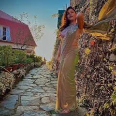 Rubina: ગૉલ્ડન ગિલ્ટરી સાડીમાં રૂબિના દિલૈકનો સોન પરી જેવો લૂક, ફેન્સ થયા લટ્ટૂ...