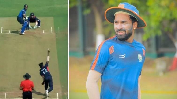 Syed Mushtaq Ali Trophy: Vidarbha spinner Akshay Karnewar scripts history in T20 cricket as he bowls all four maiden overs Syed Mushtaq Ali Trophy: চার ওভারের চারটিই মেডেন! রেকর্ড বিদর্ভের স্পিনারের