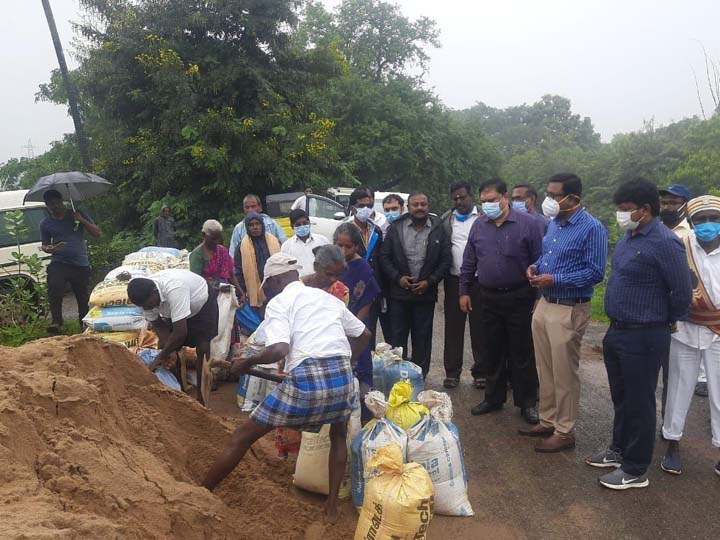 கொள்ளிடம் ஆற்றில் வெள்ள அபாய எச்சரிக்கை - கரையோர பகுதிகளில் தஞ்சாவூர் ஆட்சியர் ஆய்வு