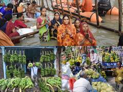 IN PICS | Chhath Puja 2021: Beautiful Photos Of Worshippers At Riverbanks & Shopping For Arghya
