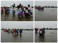 கனமழை காரணமாக கிராமத்தின் சாலைகள் துண்டிப்பு: மக்கள் அவதி!