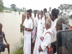 திருவாரூர் மாவட்டத்தில் கனமழை பாதிப்புகளை முன்னாள் அமைச்சர் காமராஜ் பார்வையிட்டார்