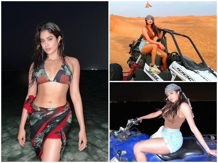 Foto Janhvi Kapoor: Janhvi Kapoor Kapoor melakukan ‘Lungi Dance’ dengan bikini di pantai, lihat foto