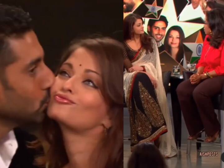 when Aishwarya Rai asked Abhishek Bachchan to kiss her between the interview Abhishek Bachchan Kissed Aishwarya: जब बच्चन परिवार की बहू ऐश्वर्या राय ने बीच इंटरव्यू में अभिषेक बच्चन से Kiss मांगने लगीं