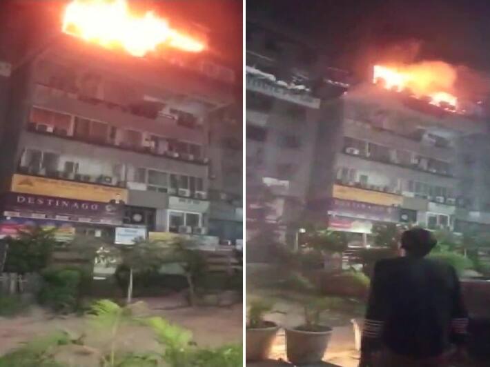 Fire on 6th floor of Rishabh Tower near Karkardooma Metro Station in Delhi Delhi Fire: कड़कड़डूमा मेट्रो स्टेशन के पास इमारत की छठी मंजिल पर लगी आग, फायर बिग्रेड की 14 गाड़ियां मौके पर
