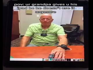grandfather who did not know how to use an iPad Video goes viral on social media! Viral Video | Ipad-ஆ ஒன்னும் புரியலையே.. டெக்னாலஜி தெரியாத தாத்தாவின் சேட்டை..வைரல் வீடியோ