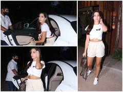 व्हाइट शॉर्ट्स के साथ टेडी वाली टीशर्ट...ग्लैमरस एक्ट्रेस Nora Fatehi का ये अंदाज भी कातिलाना