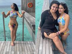 मालदीव से Sara Ali Khan ने शेयर की तस्वीरें, ब्लू प्रिंटेड बिकिनी पहन समंदर में आग लगाती दिखी एक्ट्रेस