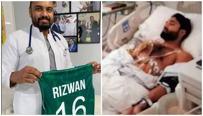 Mohammed Rizwan Gifts Jersey To Indian Doctor Who Treated Him Before Semi-Final Of T20 World Cup Mohammed Rizwan Gifts Jersey To Indian Doctor Who Treated Him Before Semi-Final Of T20 World Cup